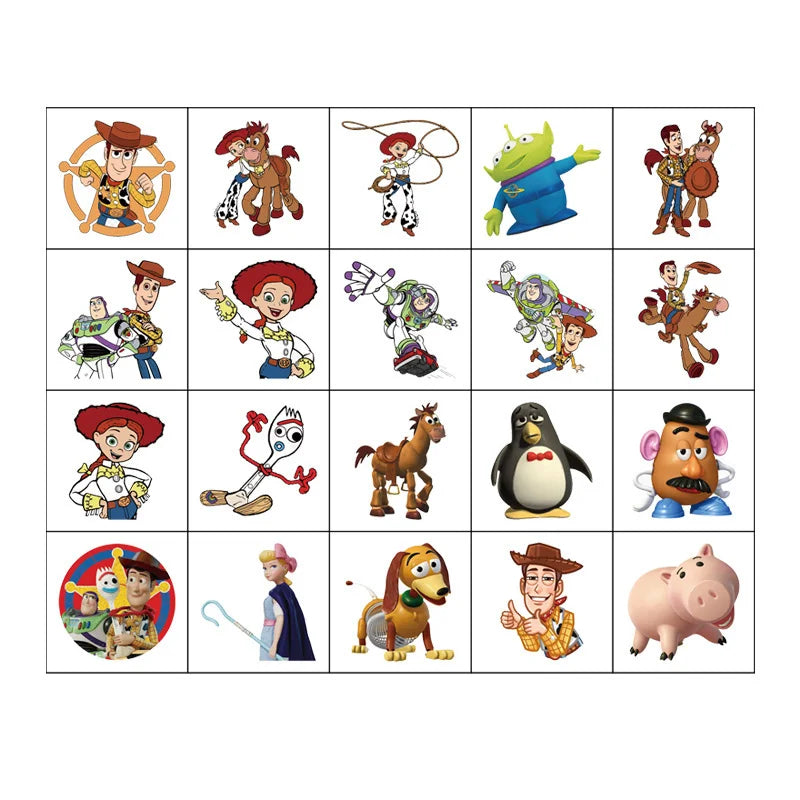 New 20Pcs Toy Story Temporary Body Art Stickers Cute Cartoon Cosplay Party Toys for Kids Birthday Gifts