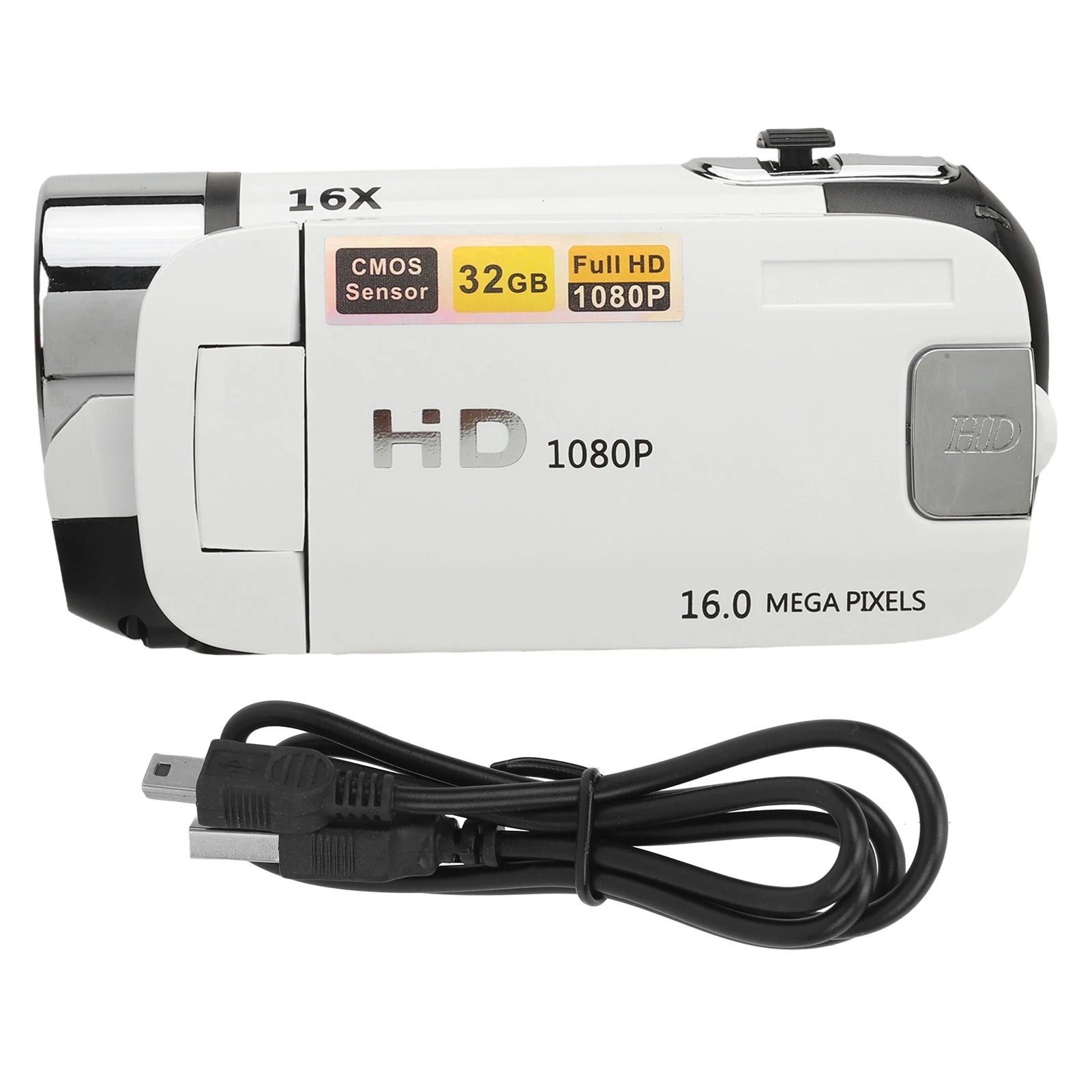 D90 1080P 16MP Digital Camera 2.4 Inch Rotatable Screen Camcorder 16X Zoom HD Video Recorder with Fill Light New
