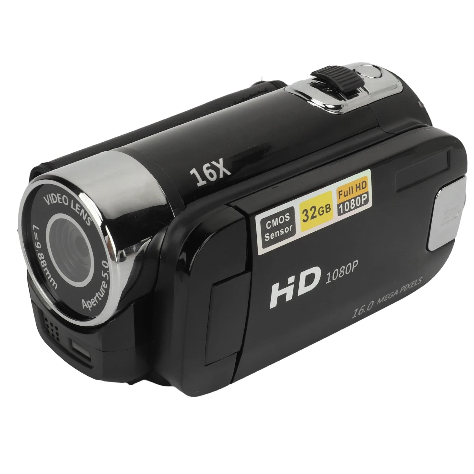 D90 1080P 16MP Digital Camera 2.4 Inch Rotatable Screen Camcorder 16X Zoom HD Video Recorder with Fill Light New