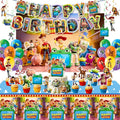 Toy Inspire Theme Birthday Party DIY Decoration Balloon Paper Cups Plates Gift Bag Backdrop Baby Shower Birthday Party Supplies