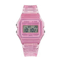 Men Women Watches Casual Transparent LED Digital Sport Watch Lover'S Gift Clock Waterproof Children Watch F-91WS Series