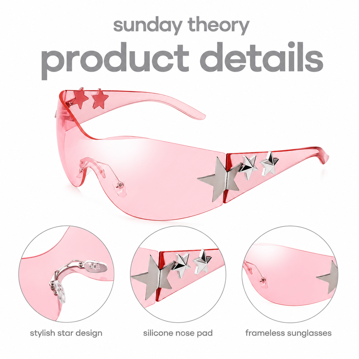 Y2K Star Shield Sunglasses | 3-Pair Trend Set