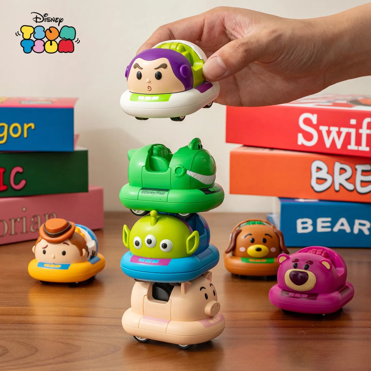 Toy Story Woody Buzz Lightyear Alien Collectible |  Tsum Tsum Double Power Funny Bumper Cars DIY Building Blocks