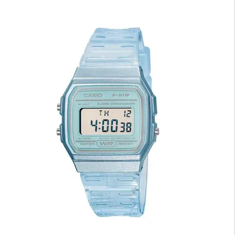 Men Women Watches Casual Transparent LED Digital Sport Watch Lover'S Gift Clock Waterproof Children Watch F-91WS Series