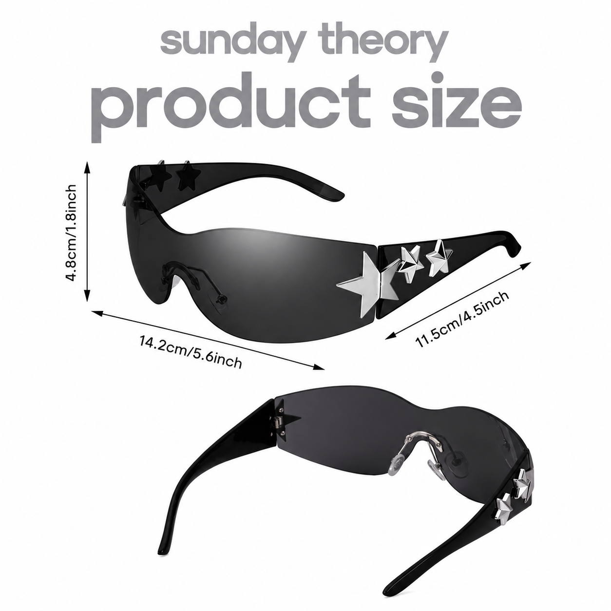 Y2K Star Shield Sunglasses | 3-Pair Trend Set