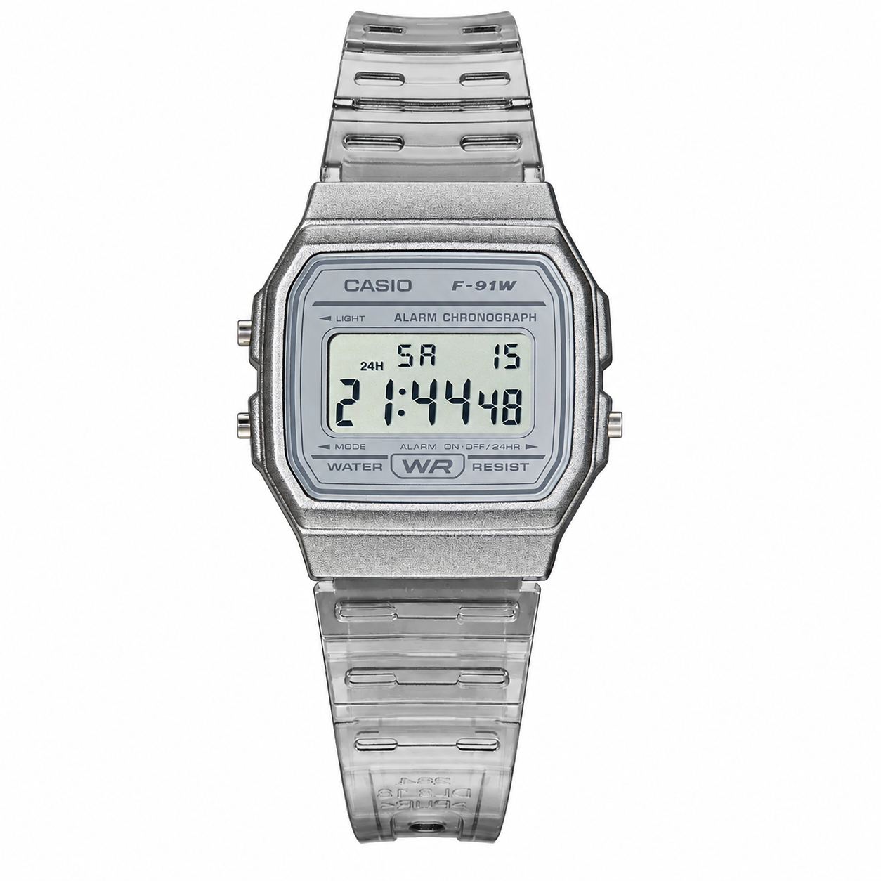 Casio's 1989 classic F-91WS Transparent Digital Watch