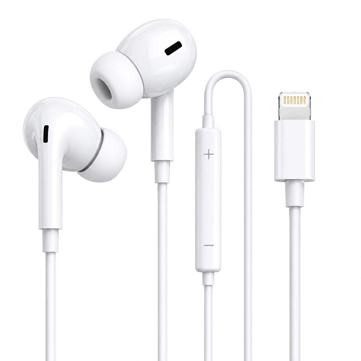 Classic Wired Earbuds for iPhone Lightning Connector / 3.5mm Audio Jack