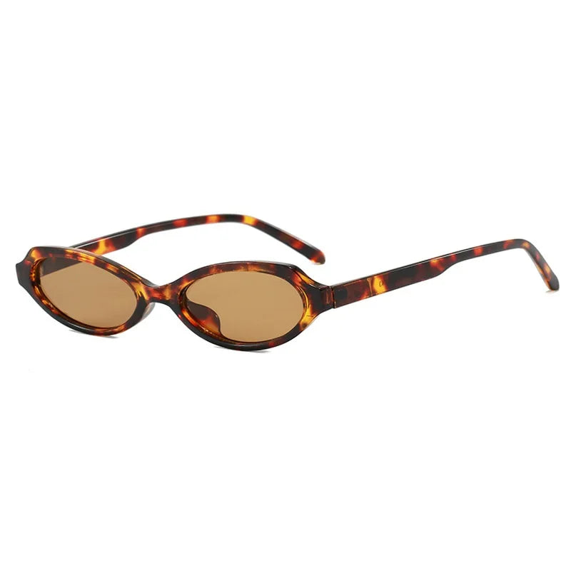 New Small Cat Eye Woman Sunglasses UV400 Fashion Green Oval Lens Men Punk Sun Glasses Women Gafas De Sol Mujer