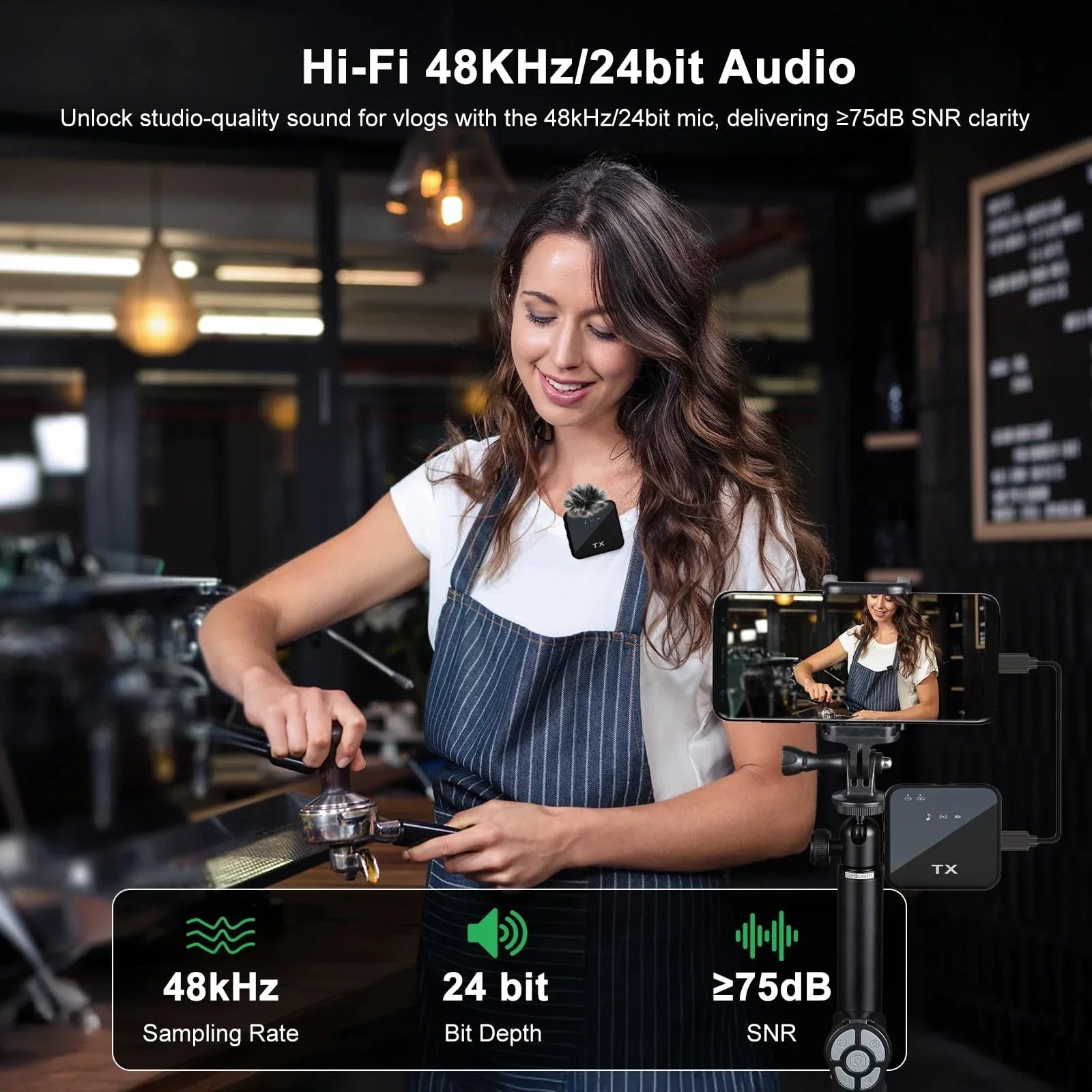 Content Creator Wireless Lavalier Microphone Set