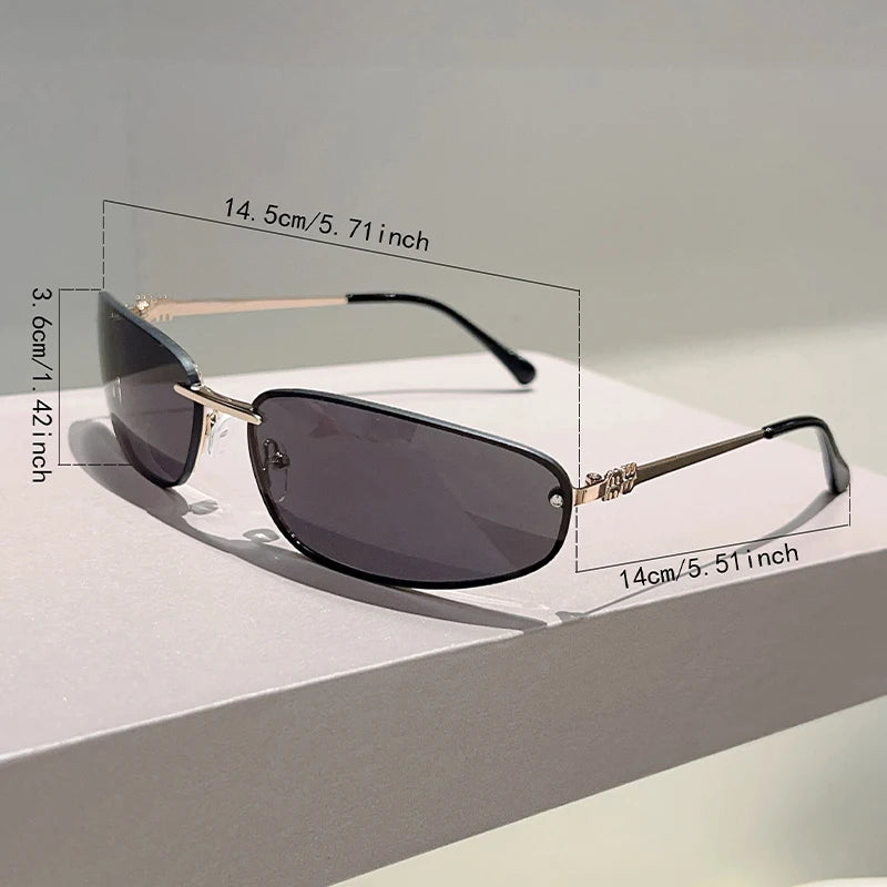 Rimless Sunglasses Women 2025 New in Stylish Outdoor Decor Shades Women Trendy Luxury Brand Designer Mirror Sun Glasses