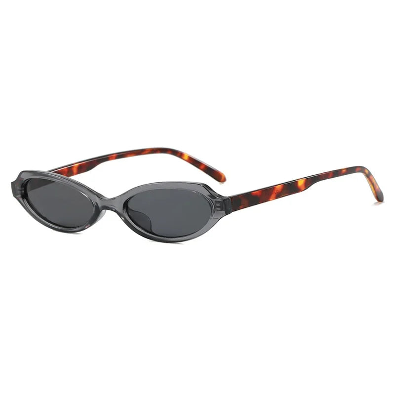 New Small Cat Eye Woman Sunglasses UV400 Fashion Green Oval Lens Men Punk Sun Glasses Women Gafas De Sol Mujer