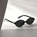 A Pair of Oval Retro PC Glasses for Men and Women with a Small Face Design/Versatile for Multiple Indoor Scenes