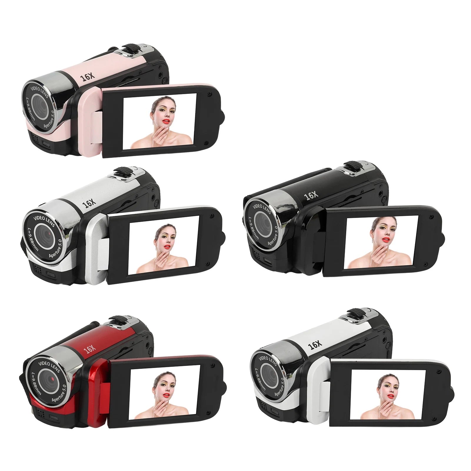 2000s Handheld Digital Camcorder with Rotating Screen