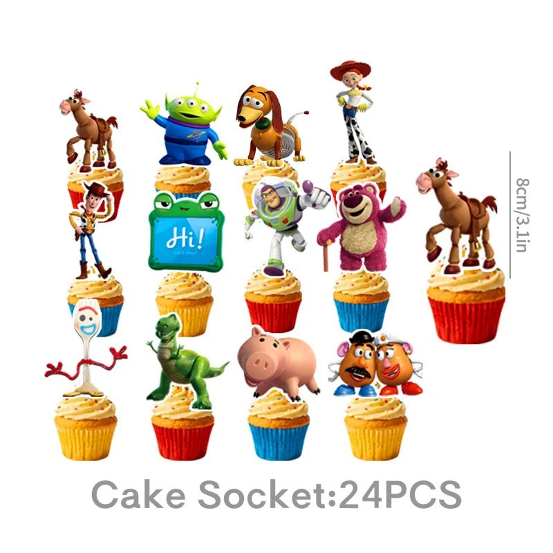 Toy Inspire Theme Birthday Party DIY Decoration Balloon Paper Cups Plates Gift Bag Backdrop Baby Shower Birthday Party Supplies