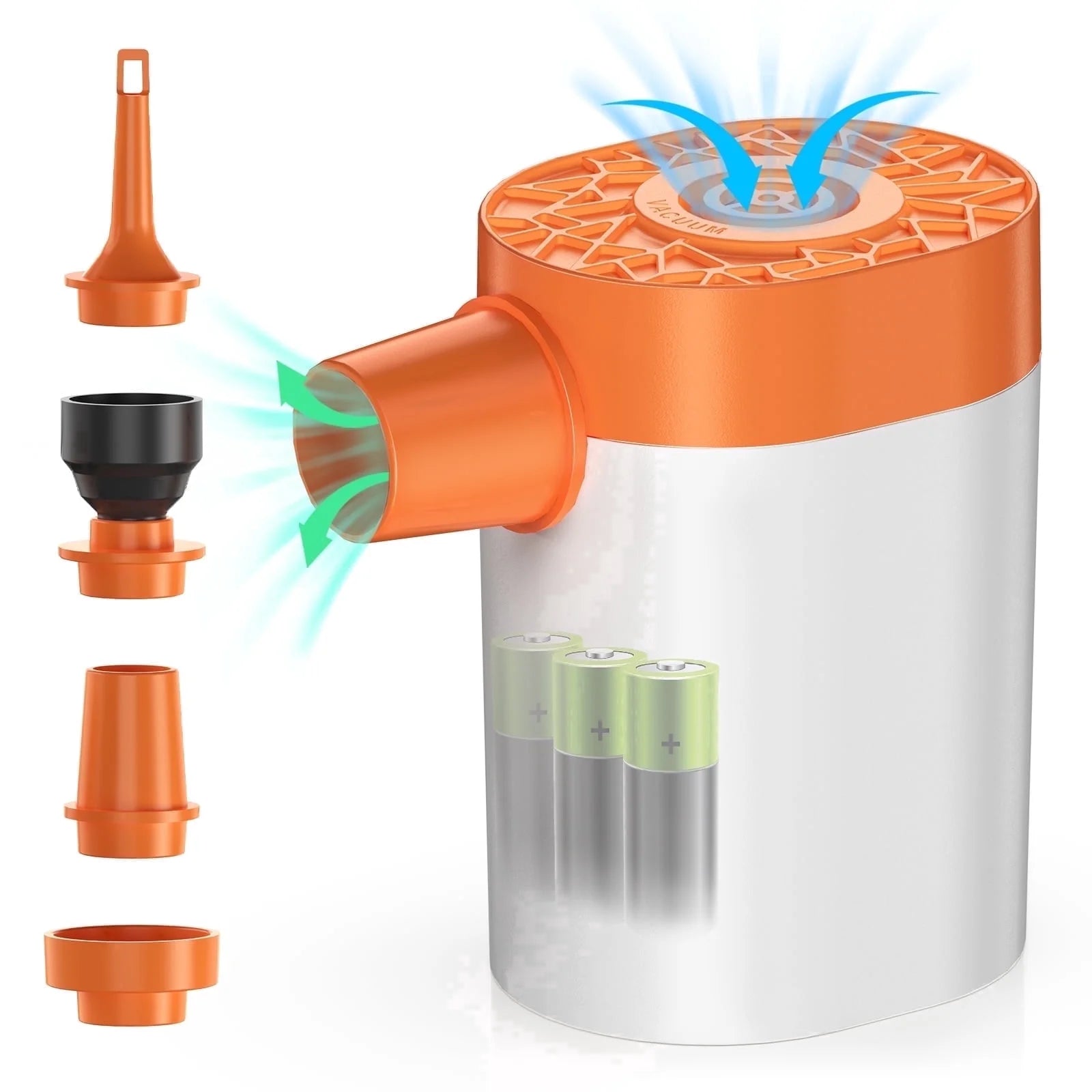 Electric Battery Air Pump for Inflatables, Mini Portable Pump for Air Mattress Airbed, Inflate Deflate for Paddling Pool Floats, Blow up Toys Vacuum Bags