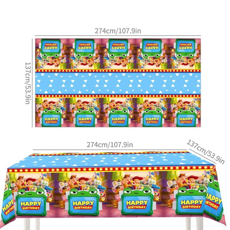 Toy Inspire Theme Birthday Party DIY Decoration Balloon Paper Cups Plates Gift Bag Backdrop Baby Shower Birthday Party Supplies